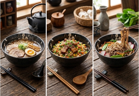 Miska na Udon - Kuroi Hana 17x9 cm 800ml