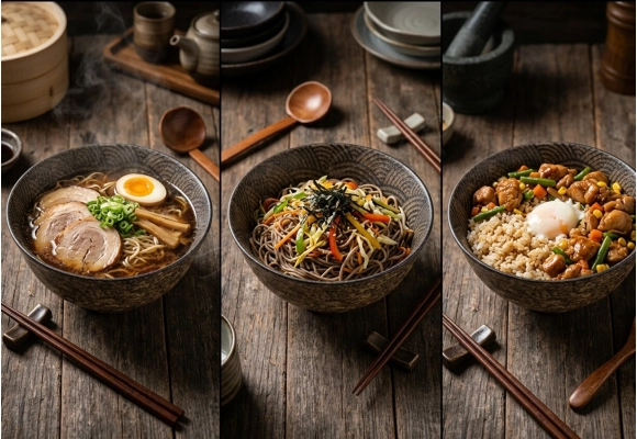 Japońska miska na udon Wave Brown trzy wersje  800 ml – Made in Japan