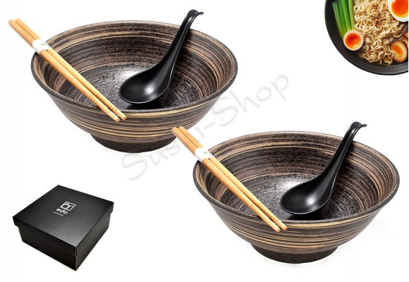 Komplet misek - Ramen Uzu Brown 22 cm Box