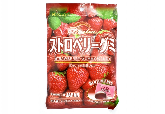 Żelki truskawkowe STRAWBERRY GUMMY KASUGAI 107g