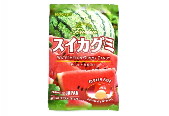 Żelki arbuzowe WATERMELON GUMMY KASUGAI 107 g