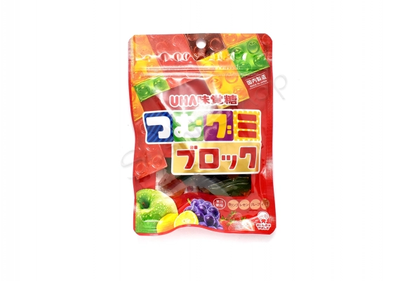 Żelki Tsumugumi BLOCK GUMMY 4 smaki UHA 81 g