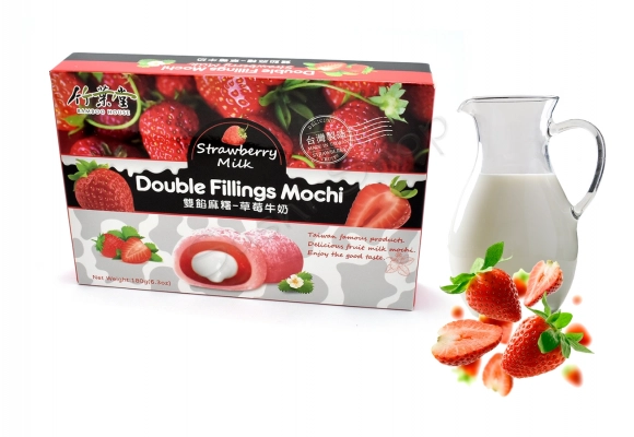 Ciasteczka ryżowe Mochi - Truskawka & Mleko 180 g