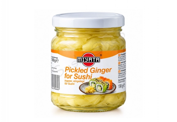 Imbir biały marynowany do sushi Miyata 190 g