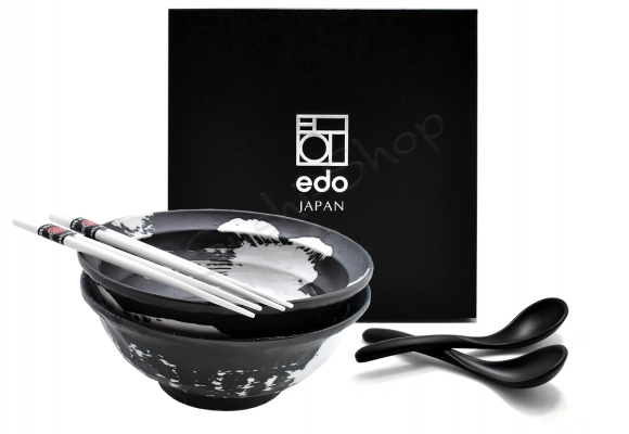 Komplet misek - Ramen Men Bachi Black 22cm 1100 ml BOX