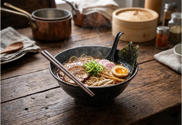 Komplet misek - Ramen Eclipse 1100ml - miska z ramenem na stole