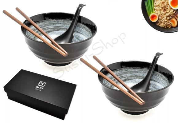 Komplet misek - Udon Black Kuro 800 ml BOX