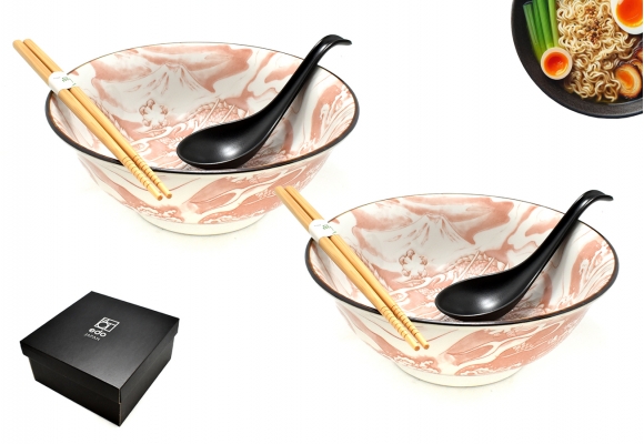 Komplet misek - Ramen Doragon Pink 19.2/900ml BOX