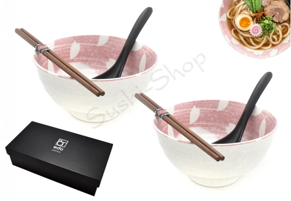 Komplet misek z łyżkami - Bunny Pink 17/800ml BOX