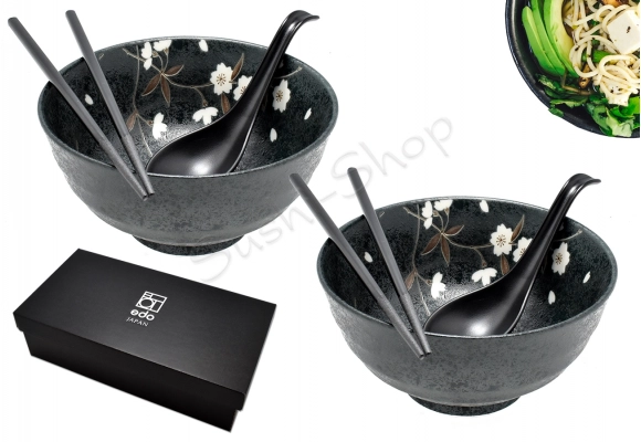 Komplet misek - Udon Kuroi Hana 17/800ml BOX