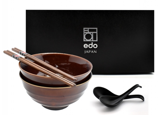 Komplet misek - Udon Iro brązowa 800 ml BOX
