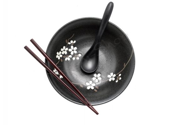 Komplet misek - Ramen Anemone Black 22 cm 1100ml BOX