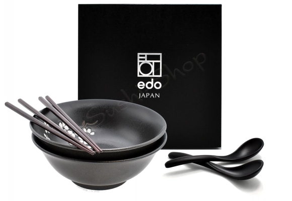 Komplet misek - Ramen Anemone Black 22 cm 1100ml BOX