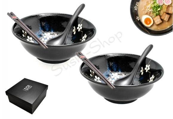 Komplet misek - Ramen Anemone Blue 22 cm 1100ml BOX