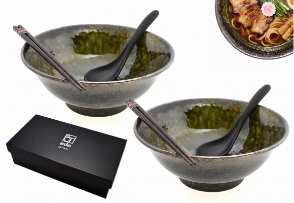 Komplet misek Ramen - Midori-kaze 22x9 cm 1100ml BOX dwie miski