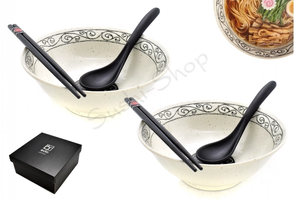 Komplet misek Ramen Toreiru 19x7.5 cm 1000 ml BOX obok siebie