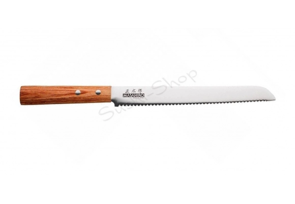 Nóż Masahiro Sankei do chleba 210 mm brązowy