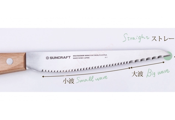 Nóż Suncraft Seseragi do pieczywa 149 mm