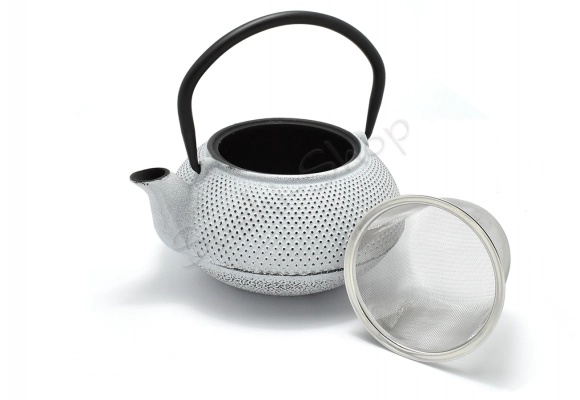 Dzbanek żeliwny, czajniczek do herbaty Arare White 0.6l