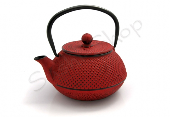 Dzbanek żeliwny, czajniczek do herbaty Arare Red 0.8L