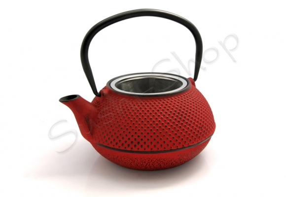 Dzbanek żeliwny, czajniczek do herbaty Arare Red 0.8L