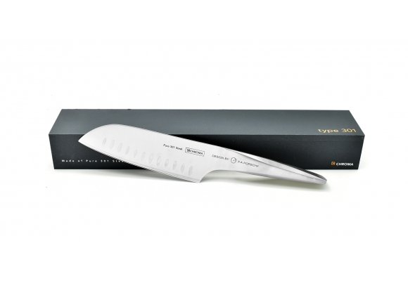 Nóż Chroma typ 301 Santoku szlif kulowy 178